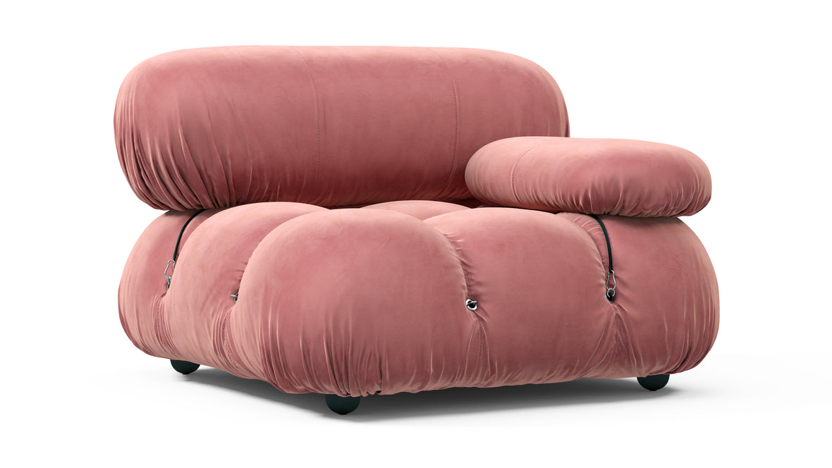 Bellini Module - Mario Bellini Module, Right Arm, Blush Pink Velvet