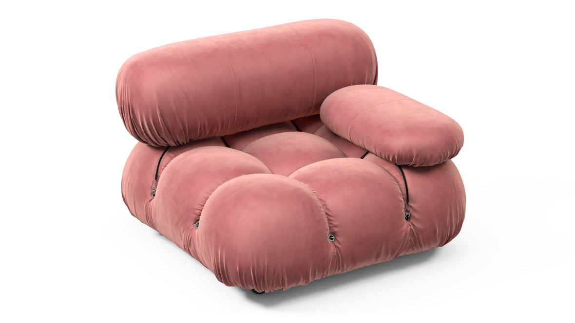 Bellini Module - Mario Bellini Module, Right Arm, Blush Pink Velvet