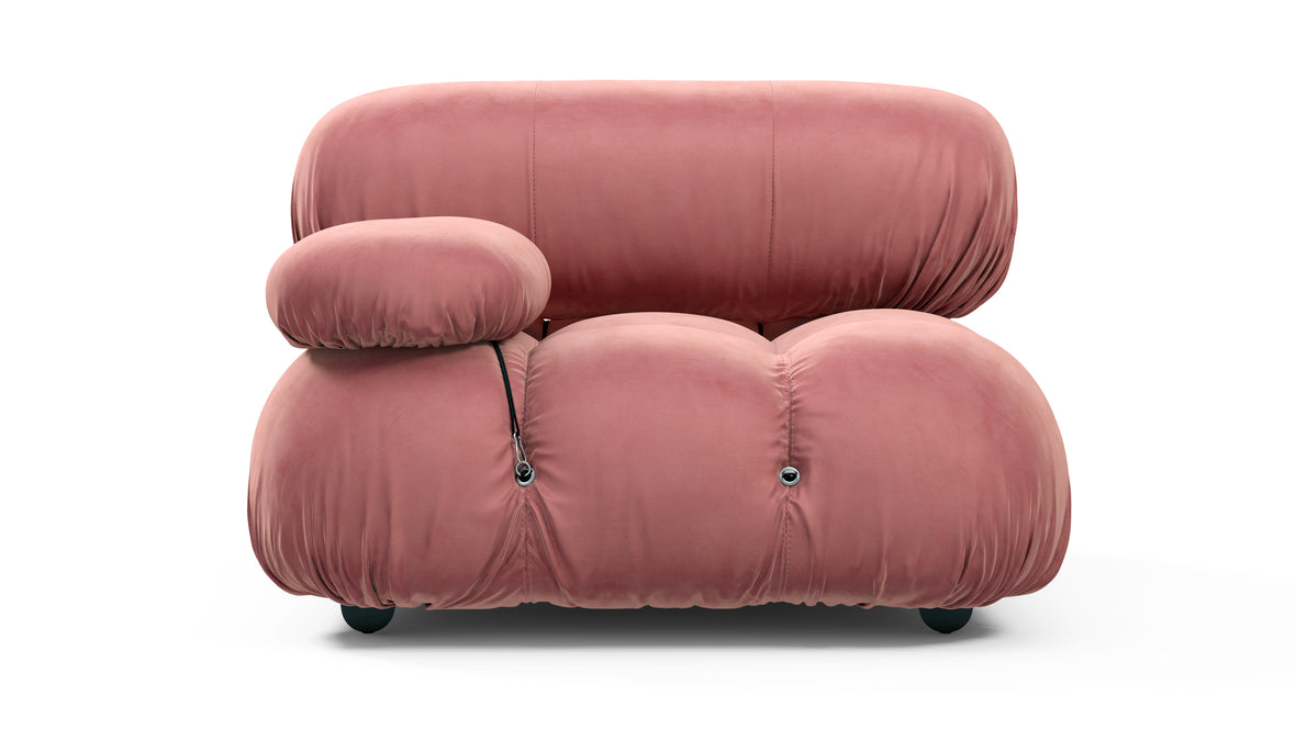 Bellini Module - Mario Bellini Module, Left Arm, Blush Pink Velvet