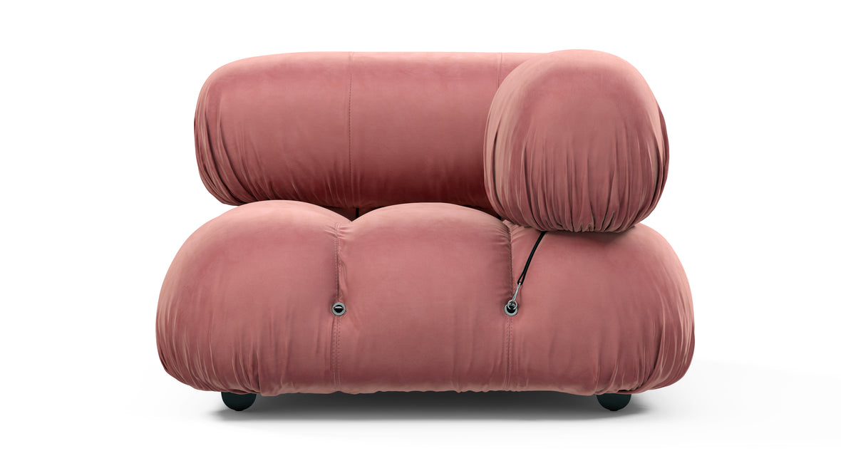 Bellini Module - Mario Bellini Module, Right Corner, Blush Pink Velvet
