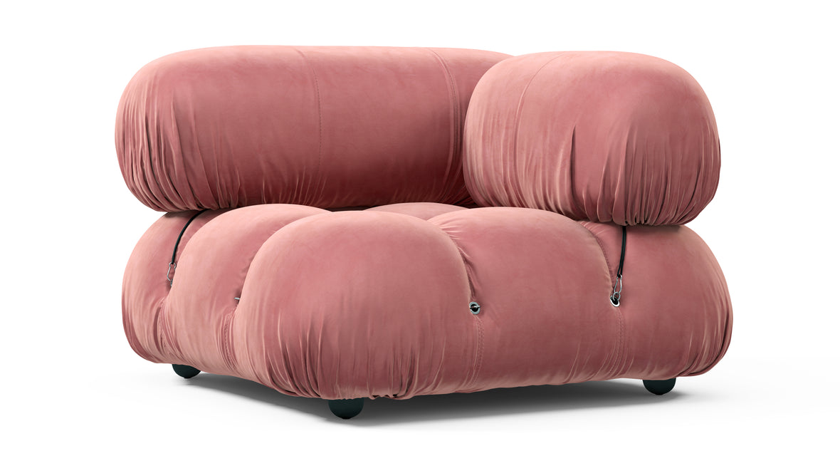 Bellini Module - Mario Bellini Module, Right Corner, Blush Pink Velvet