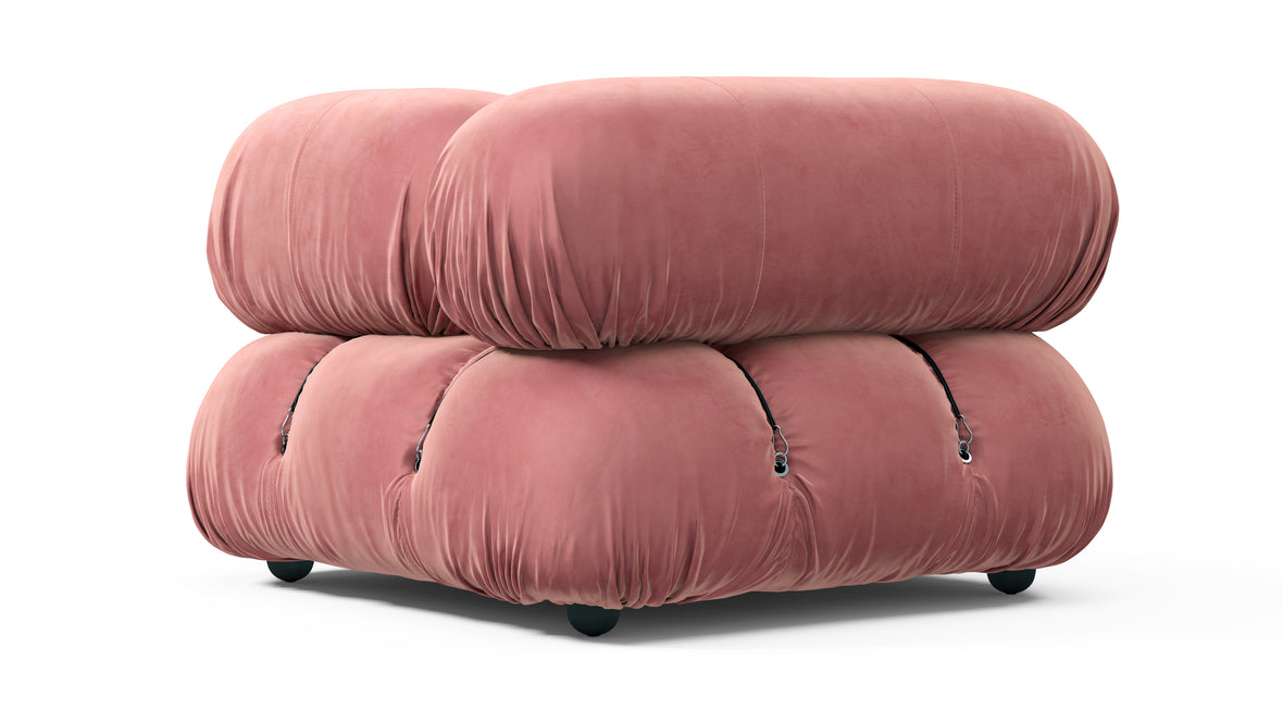 Bellini Module - Mario Bellini Module, Right Corner, Blush Pink Velvet