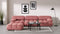 Bellini Ottoman - Mario Bellini Ottoman, Blush Pink Velvet