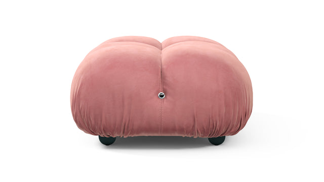 Bellini Ottoman - Mario Bellini Ottoman, Blush Pink Velvet