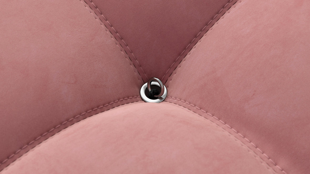 Bellini Ottoman - Mario Bellini Ottoman, Blush Pink Velvet