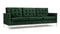 Florence - Florence Three Seater Sofa, Emerald Green Velvet