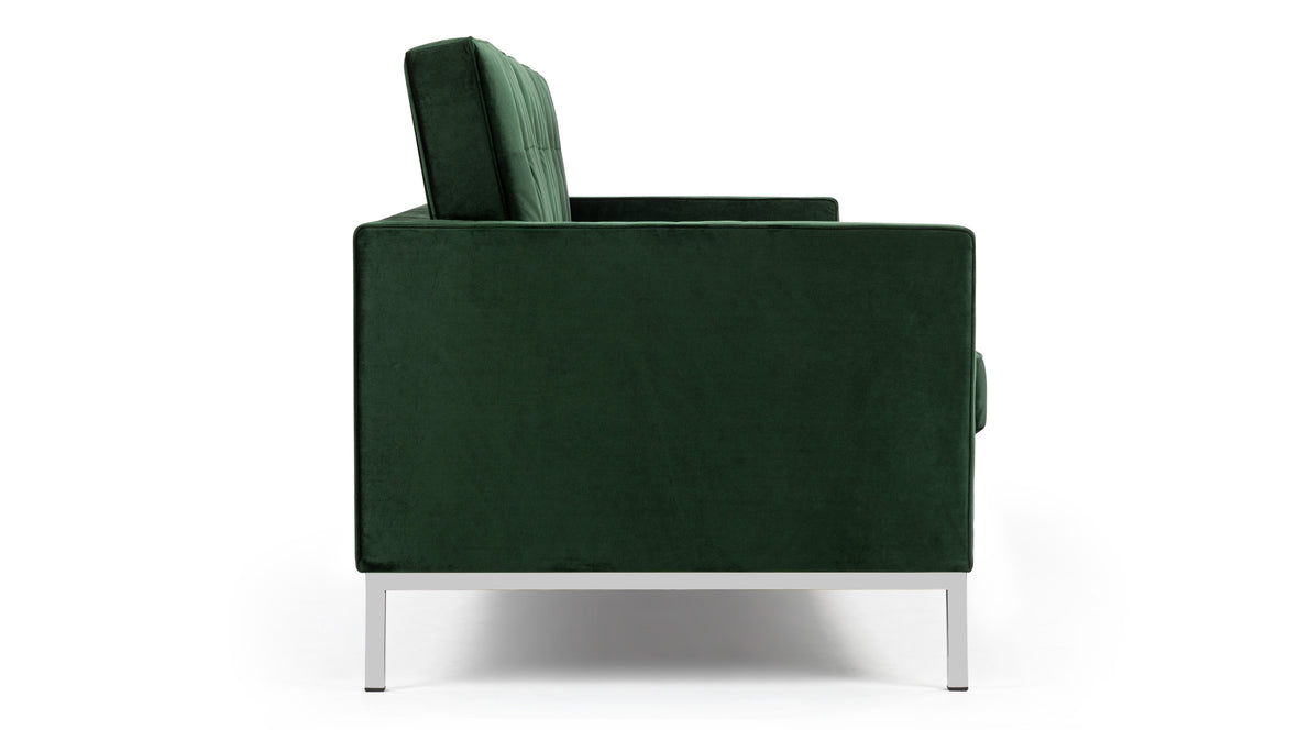Florence - Florence Three Seater Sofa, Emerald Green Velvet