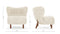 Petra - Petra Chair, White Long Hair Sherpa