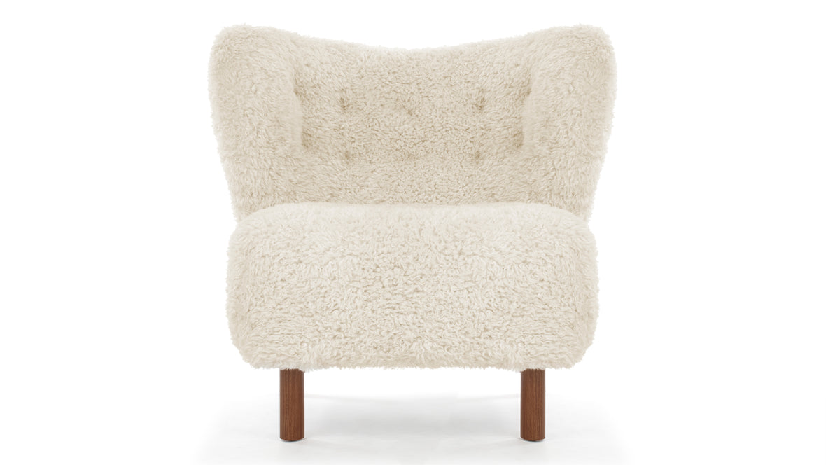 Petra - Petra Chair, White Long Hair Sherpa