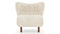 Petra - Petra Chair, White Long Hair Sherpa