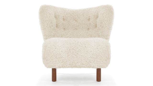 Petra - Petra Chair, White Long Hair Sherpa