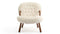 Clam - Clam Chair, White Long Hair Sherpa