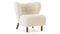Petra - Petra Chair, White Long Hair Sherpa