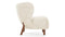 Petra - Petra Chair, White Long Hair Sherpa