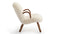 Clam - Clam Chair, White Long Hair Sherpa