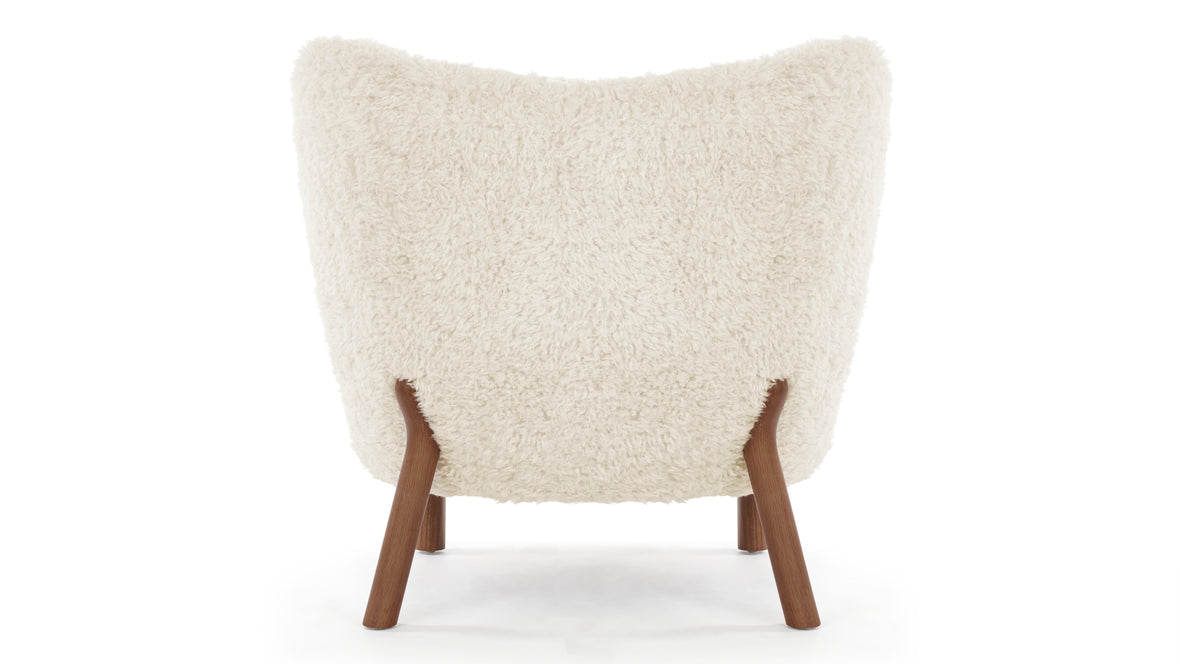 Petra - Petra Chair, White Long Hair Sherpa