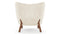 Petra - Petra Chair, White Long Hair Sherpa