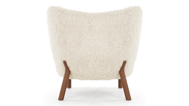 Petra - Petra Chair, White Long Hair Sherpa