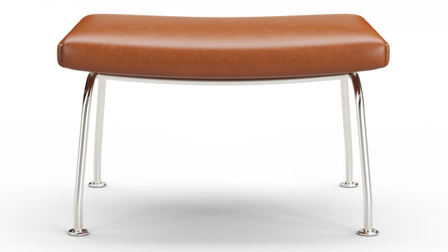 Oslo - Oslo Ottoman, Tan Premium Leather