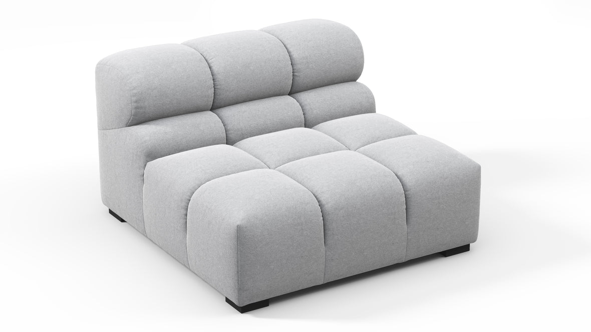 Tufty - Tufty Module, Armless, Light Gray Wool