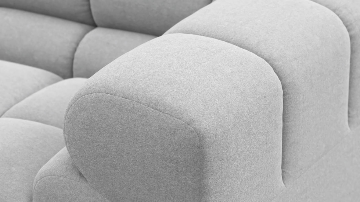 Tufty - Tufty Module, Extra Large Right Corner, Light Gray Wool