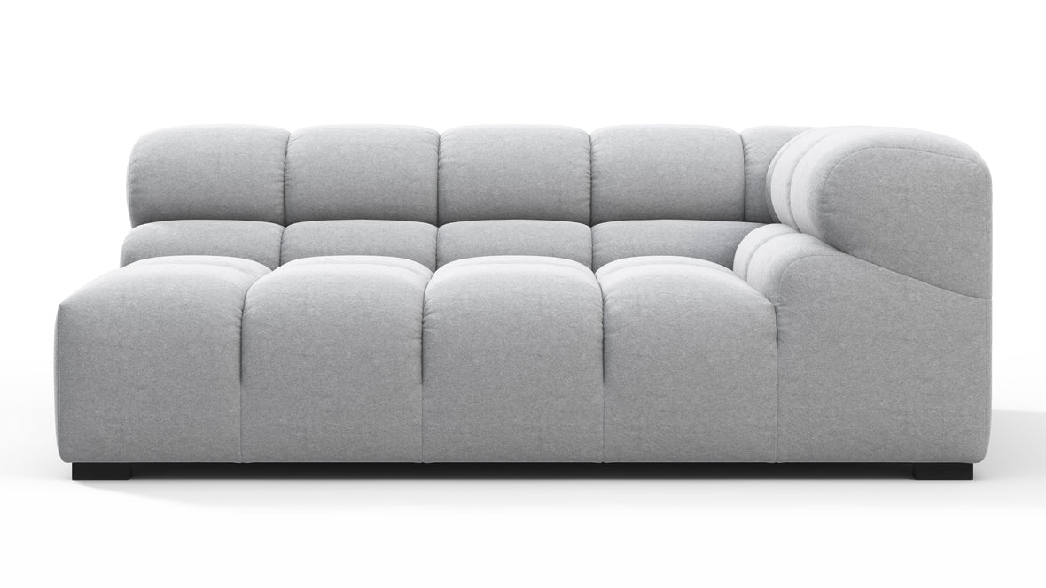 Tufty - Tufty Module, Extra Large Right Corner, Light Gray Wool