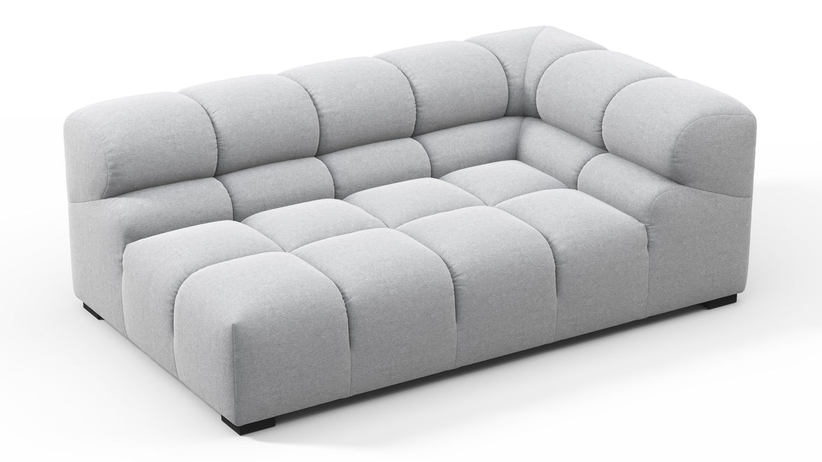 Tufty - Tufty Module, Extra Large Right Corner, Light Gray Wool