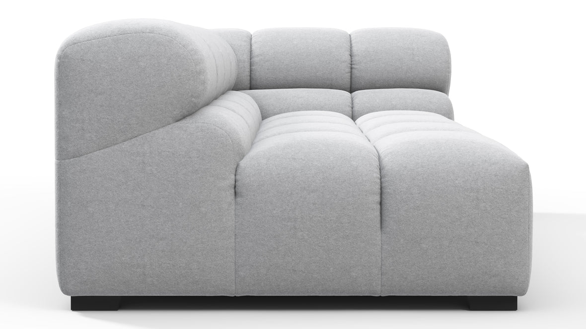 Tufty - Tufty Module, Extra Large Right Corner, Light Gray Wool