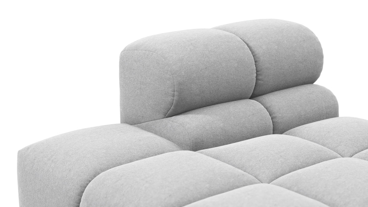 Tufty - Tufty Module, Left Chaise, Armless, Light Gray Wool
