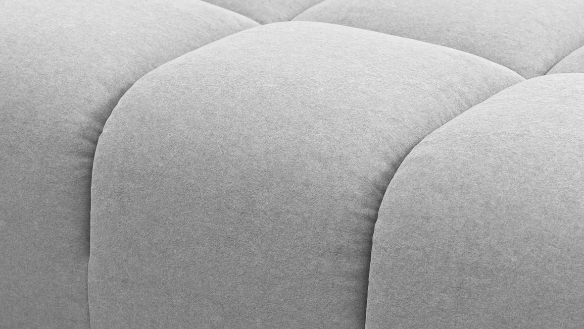 Tufty - Tufty Module, Left Chaise, Armless, Light Gray Wool