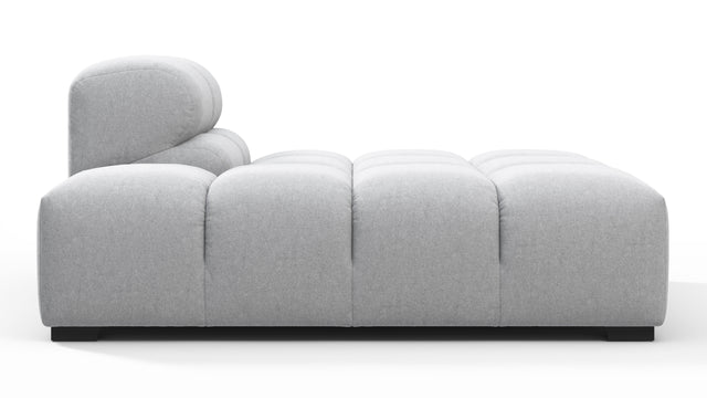 Tufty - Tufty Module, Left Chaise, Armless, Light Gray Wool
