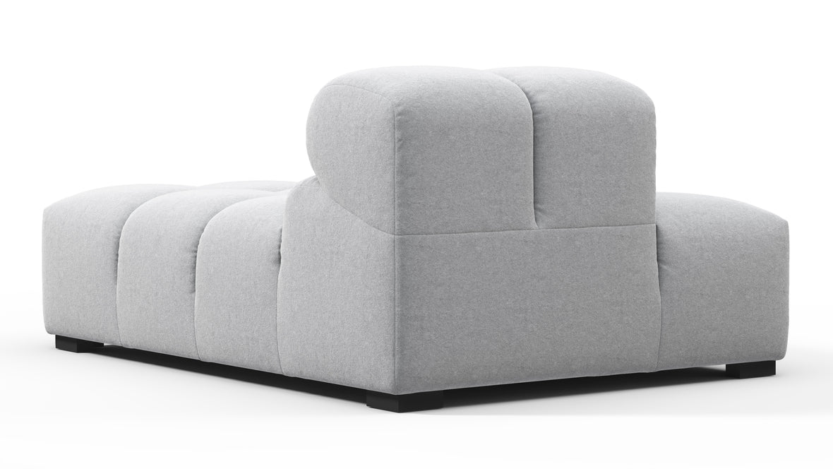 Tufty - Tufty Module, Left Chaise, Armless, Light Gray Wool