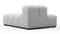 Tufty - Tufty Module, Left Chaise, Armless, Light Gray Wool