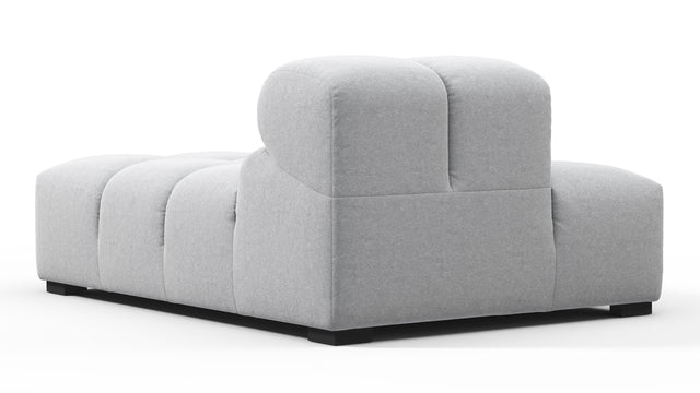 Tufty - Tufty Module, Left Chaise, Armless, Light Gray Wool