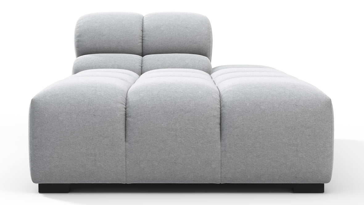 Tufty - Tufty Module, Right Chaise, Armless, Light Gray Wool