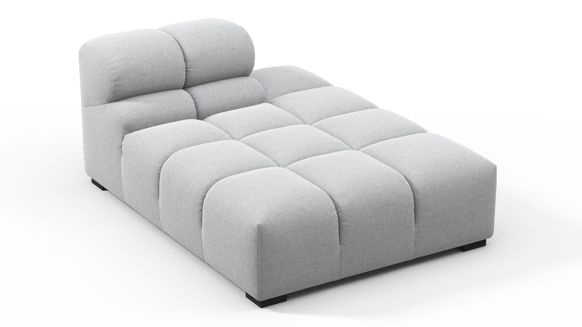 Tufty - Tufty Module, Right Chaise, Armless, Light Gray Wool