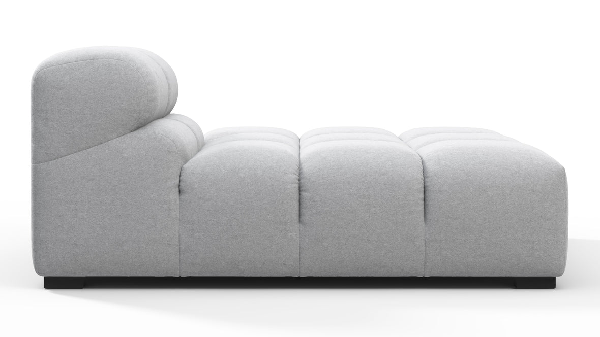 Tufty - Tufty Module, Right Chaise, Armless, Light Gray Wool
