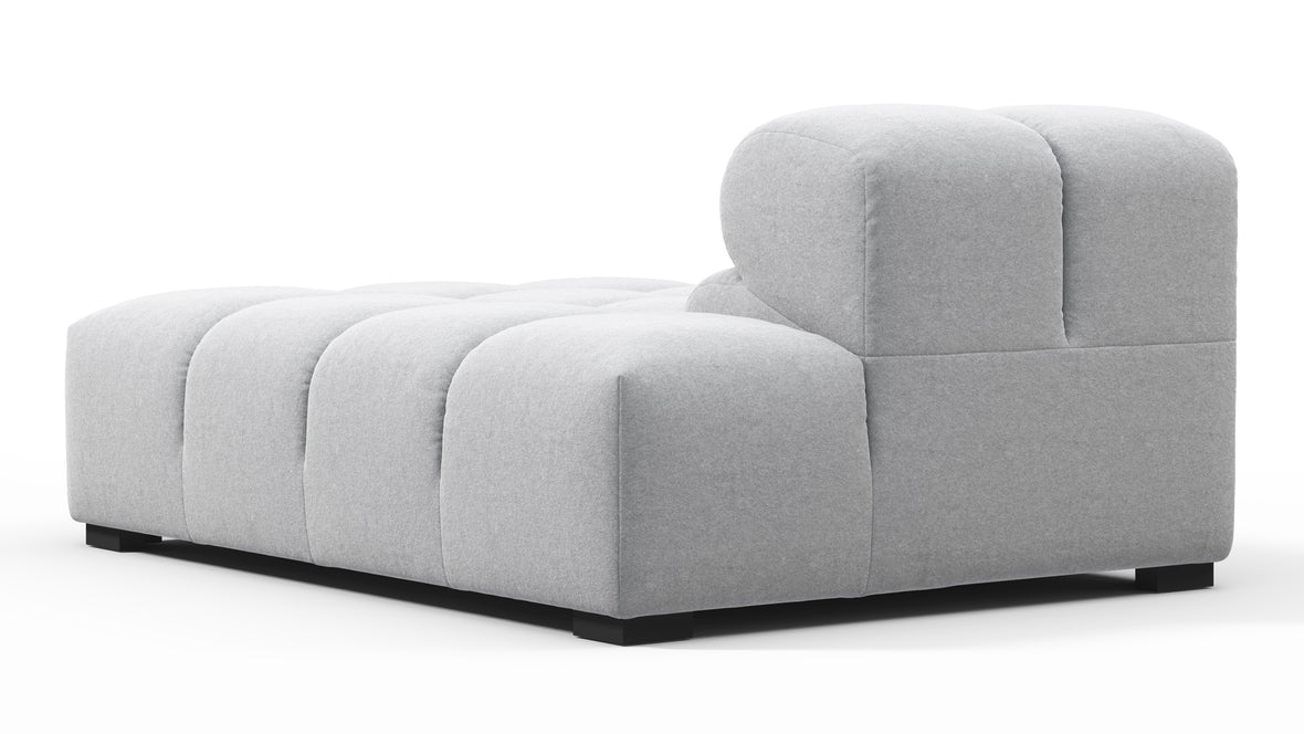 Tufty - Tufty Module, Right Chaise, Armless, Light Gray Wool