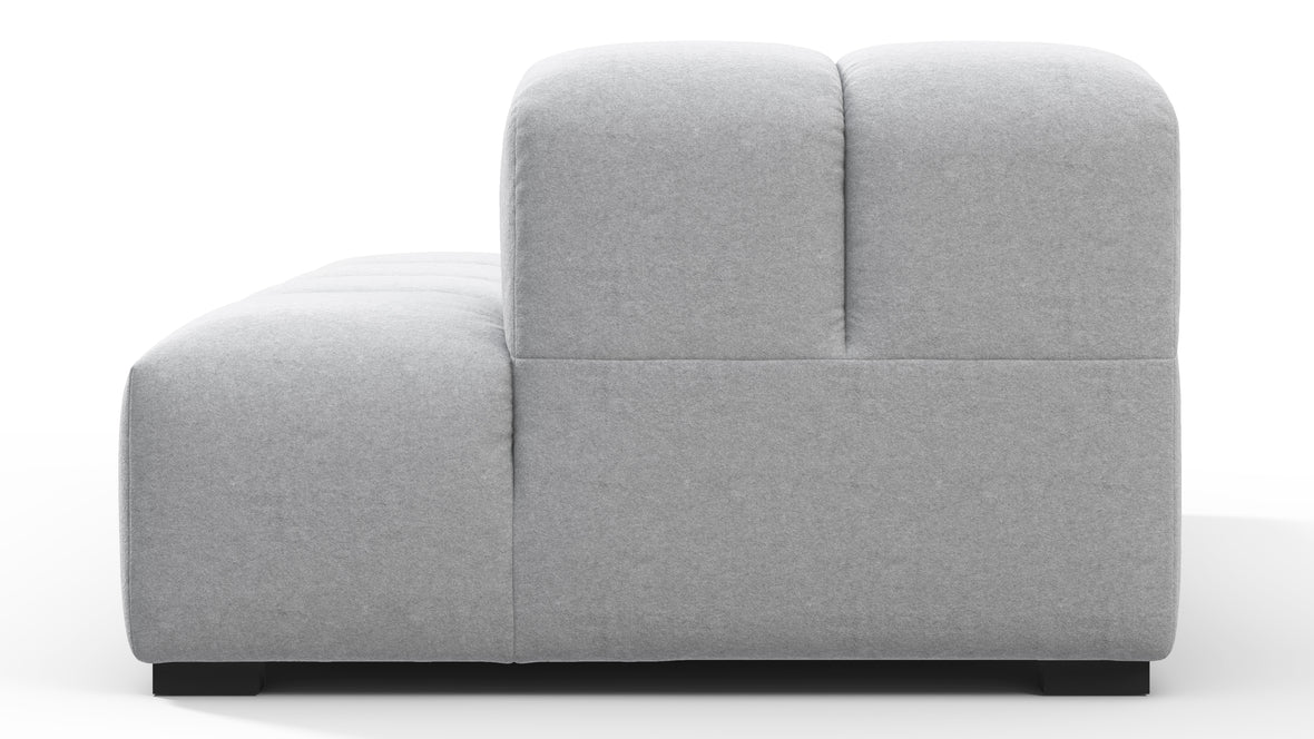 Tufty - Tufty Module, Right Chaise, Armless, Light Gray Wool