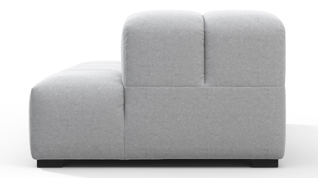 Tufty - Tufty Module, Right Chaise, Armless, Light Gray Wool