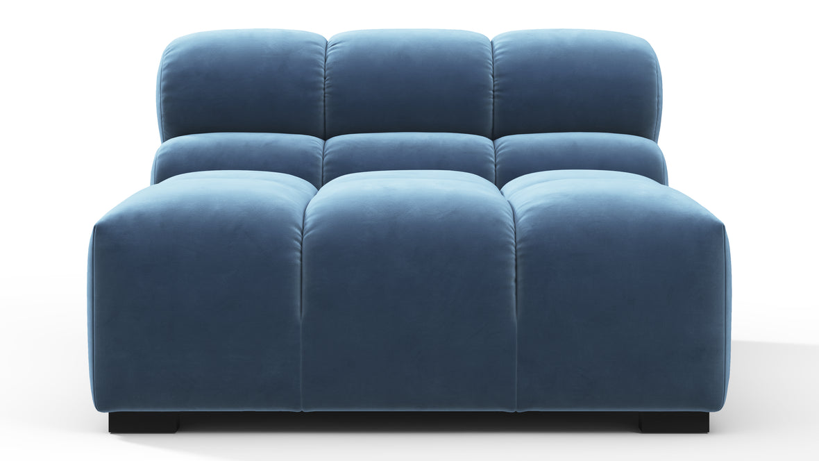 Tufty - Tufty Module, Armless, Aegean Blue Velvet
