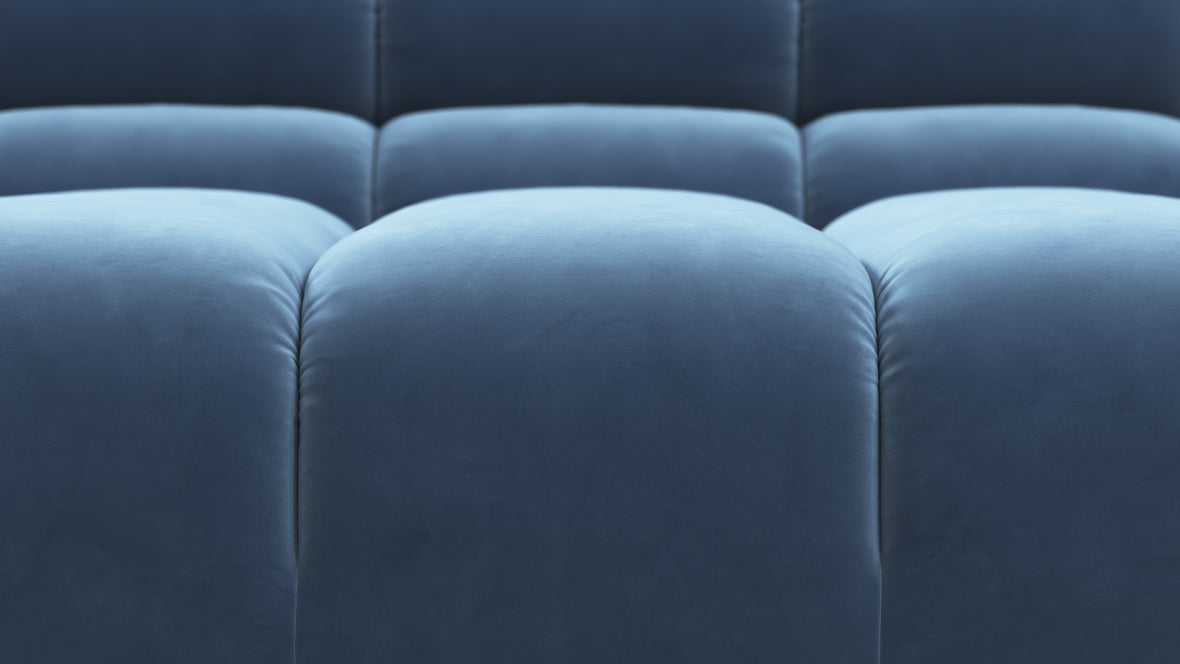 Tufty - Tufty Module, Extra Large Right Corner, Aegean Blue Velvet