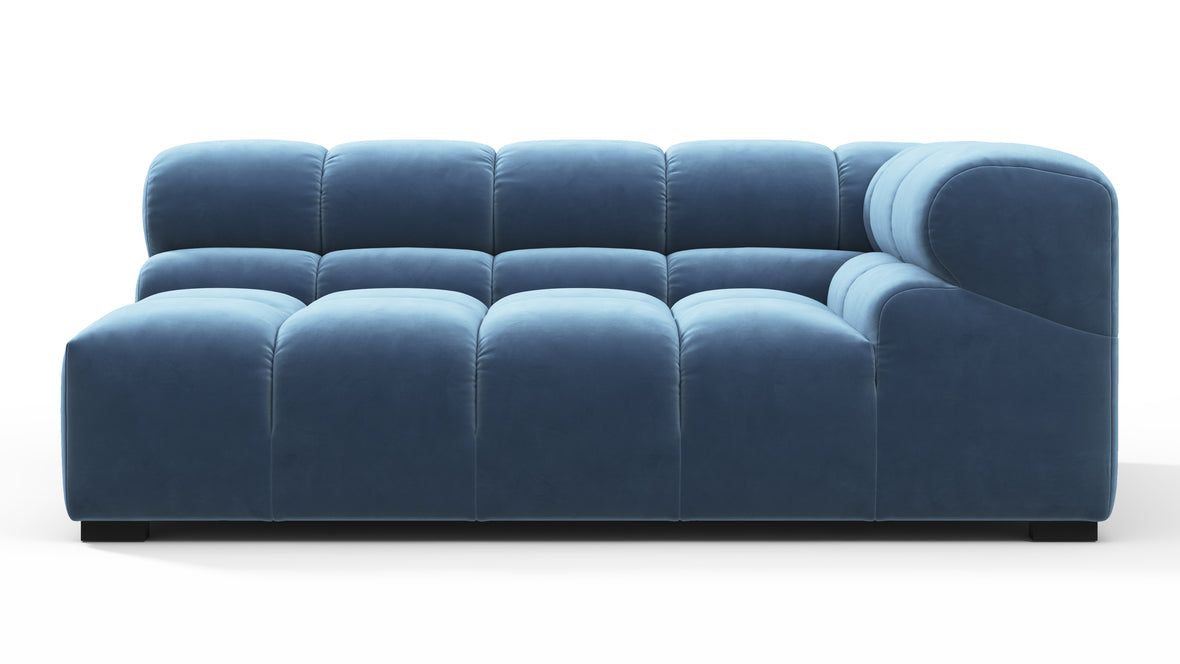 Tufty - Tufty Module, Extra Large Right Corner, Aegean Blue Velvet