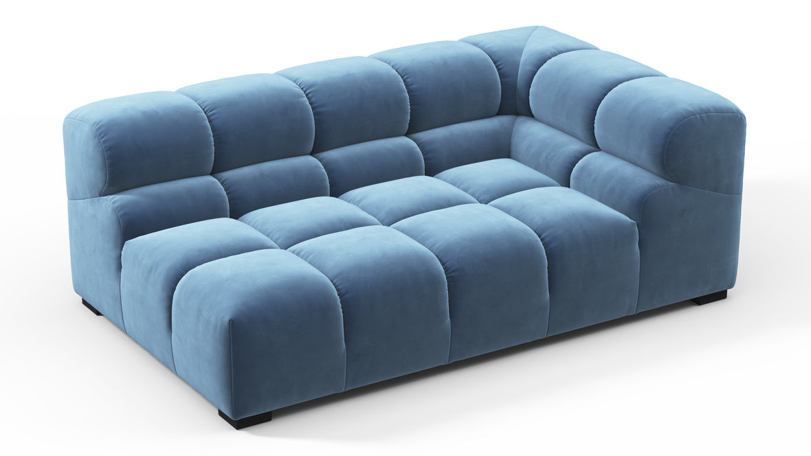 Tufty - Tufty Module, Extra Large Right Corner, Aegean Blue Velvet