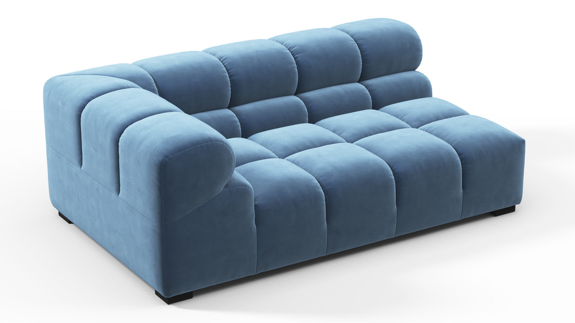 Tufty - Tufty Module, Extra Large Left Corner, Aegean Blue Velvet