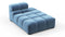 Tufty - Tufty Module, Right Chaise, Armless, Aegean Blue Velvet