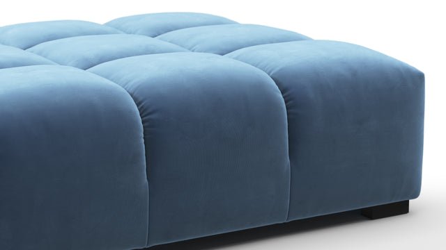 Tufty - Tufty Ottoman, Aegean Blue Velvet