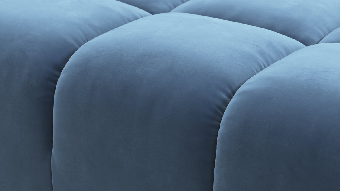 Tufty - Tufty Ottoman, Aegean Blue Velvet