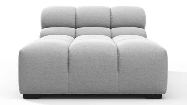 Tufty - Tufty Module, Armless Chaise, Light Gray Wool