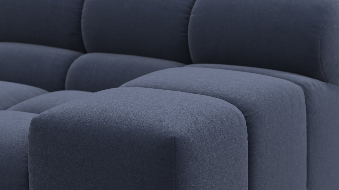 Tufty - Tufty Sectional, Small, Right Chaise, Royal Blue Wool